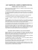 LOS SIETE HÁBITOS DE LA GENTE ALTAMENTE EFECTIVA..