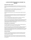 Explotación petrolera del Ecuador.