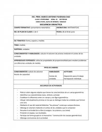 Calculacion del volumen de prismas mediante el conteo de las unidades. Página 1