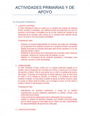 Actividades primarias y de apoyo.