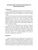REFLEXIÓN SOBRE LOS 12 PRINCIPIOS PEDAGÓGICOS.