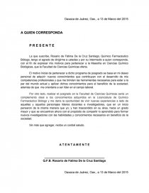 Ejemplo carta de motivos para ingreso a maestria. - Apuntes - Fatima De La  Cruz