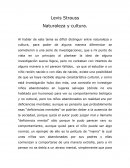 Levis Strauss - Naturaleza y cultura.
