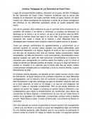 Análisis: Pedagogía de Los Oprimidos de Paulo Freire.