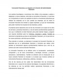 Innovación financiera y su impacto en la función del administrador financiero