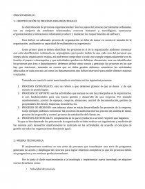 IDENTIFICACIÓN DE PROCESOS ORGANIZACIONALES. Página 1
