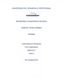 Normatividad y procedimientos educativos