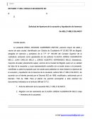 Solicitud de Apertura de la sucesión y liquidación de herencia