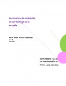 Tema- Creación de ambientes de aprendizaje.