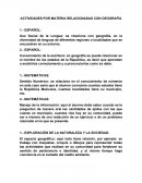 Actividades por materia relacionadas con geografía
