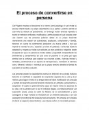 El proceso de convertirse en persona.