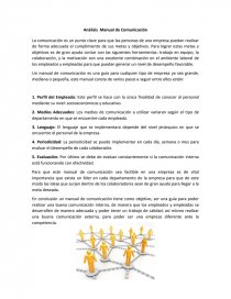 Análisis Manual de Comunicación. Página 1