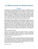 La ultima lección de Randy Pausch.