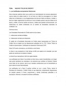 Nuevos titulos de credito