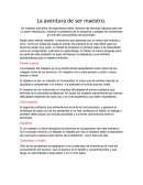 La aventura de ser maestro.