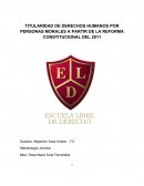 TITULARIDAD DE DERECHOS HUMANOS POR PERSONAS MORALES A PARTIR DE LA REFORMA CONSTITUCIONAL DEL 2011