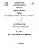 ENSAYO DE LOS SISTEMAS DE SALUD EN MEXICO