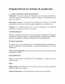 Organización de los sistemas de producción.