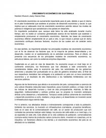 CRECIMIENTO ECONÓMICO DE GUATEMALA. Página 1