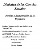 Perdida y recuperacion de la republica argentina