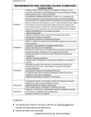 REQUERIMIENTOS PARA AUDITORIA CALIDAD ALIMENTARIA