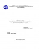 Trabajo Especial de Grado para Optar al Título de Licenciado en Administración Mención Recursos Humanos