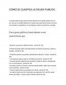 Clasificacion de la deuda publica.