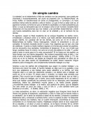Un simple cambio