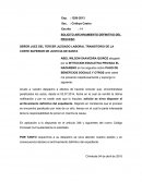 SEÑOR JUEZ DEL TERCER JUZGADO LABORAL TRANSITORIO DE LA CORTE SUPERIOR DE JUSTICIA DE SANTA.