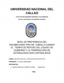 NIVEL DE PREFERENCIA DEL ESCABECHADO FRIO DE CABALLA CUANDO EL TIEMPO DE REPOSO DEL LÍQUIDO DE GOBIERNO Y LA TEMPERATURA DE ESTERILIZADO SON CONTROLADOS