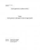 Como generar Liderazgo en toda la organización