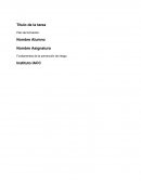 Los Fundamentos de la prevención de riesgo