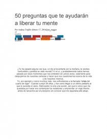 ﻿50 preguntas que te ayudarán a liberar tu mente. Página 1