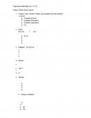 Preguntas de examen de matematica.