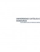 Contaminación por resíduos médicos.