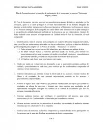 Plan de Formación para el primer año de implantación de la norma para la empresa “Cartonajes Miguel y Mateo”.. Página 1