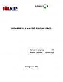 INFORME III ANÁLISIS FINANCIEROS