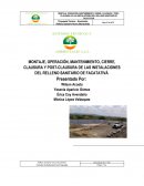 MONTAJE, OPERACIÓN, MANTENIMIENTO, CIERRE, CLAUSURA Y POST-CLAUSURA DE LAS INSTALACIONES DEL RELLENO SANITARIO DE FACATATIVÁ