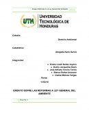 LAS REFORMAS A LEY GENERAL DEL AMBIENTE