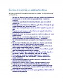 Ejemplos de oraciones con palabras homófonas