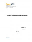 Administracion- Examen de Administración Empresarial.