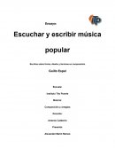 Escuchar y escribir música popular.