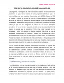PROYECTO EDUCATIVO DE JOSÉ VASCONCELOS