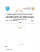 RELACIÓN ENTRE CRECIMIENTO ECONÓMICO Y DEGRADACIÓN AMBIENTAL: