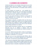 Tema: Cambio de habito