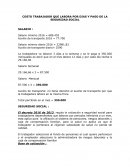 Costo trabajador por dias.