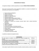 Cronograma de trabajo en auditoria programada a la empresa CONSULTORÍA SIN BARRERA