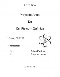 Programa de tercer año. Página 1