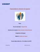 La Especialidad en dirección de negocios.