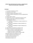 MÉTODO PARA INVESTIGAR DELITOS CONTRA LA ADMINISTRACIÓN PÚBLICA EN CONTRATACIÓN Y PRESUPUESTO